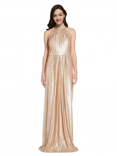 Sequin Gold Sleeveless Sheath Prom Dress Canada Manufacturer