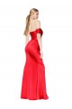Stretch Satin Red Sleeveless Mermaid Sexy Prom Dress Canada Manufacturer